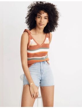 Madewell | Striped Grandfield Tie-Strap Sweater Tank